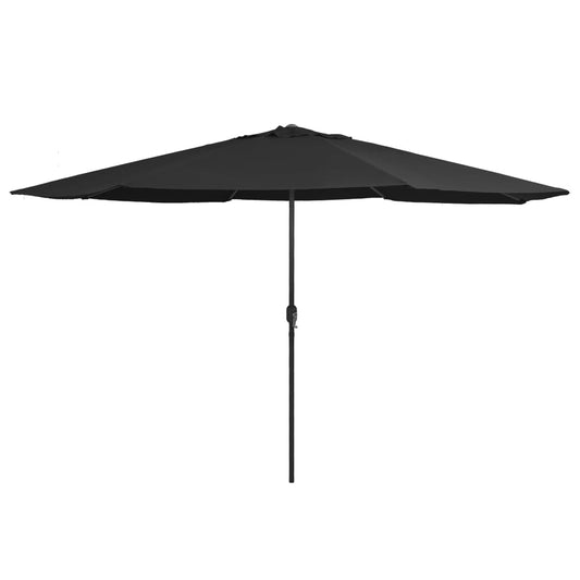 vidaXL Outdoor Parasol with Metal Pole 400 cm Black