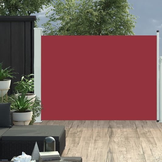 vidaXL Patio Retractable Side Awning 100x500 cm Red