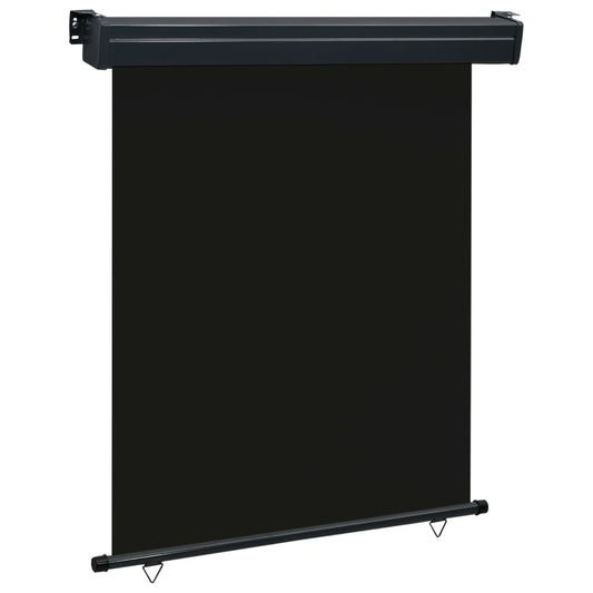 vidaXL Balcony Side Awning 140x250 cm Black