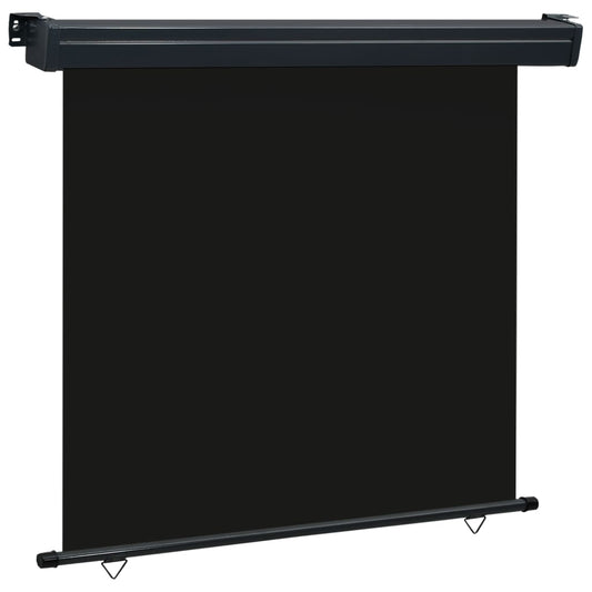 vidaXL Balcony Side Awning 160x250 cm Black