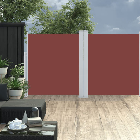 vidaXL Retractable Side Awning 170x600 cm Brown
