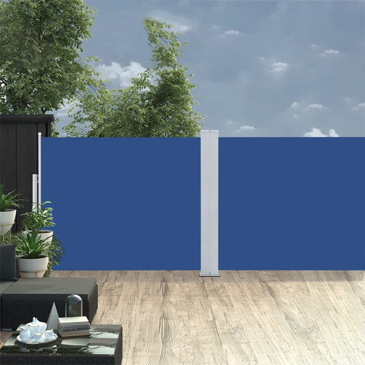 vidaXL Retractable Side Awning Blue 140x1000 cm