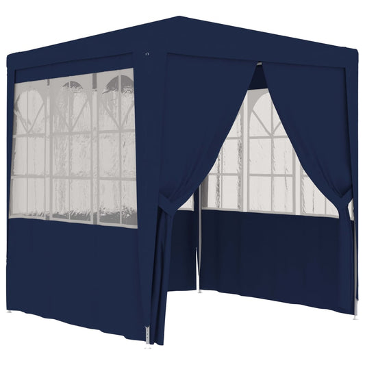 vidaXL Professional Party Tent with Side Walls 2.5x2.5 m Blue 90 g/mŒ_