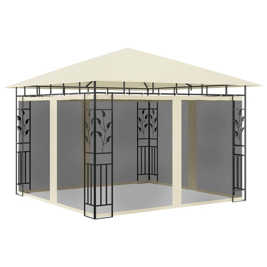vidaXL Gazebo with Mosquito Net 3x3x2.73 m Cream 180 g/mŒ_