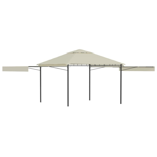 vidaXL Gazebo with Double Extended Roofs 3x3x2.75 m Cream 180 g/mŒ_