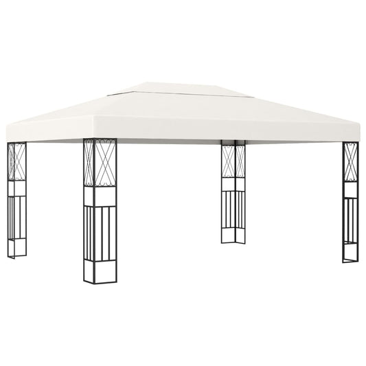 vidaXL Gazebo 3x4 m Cream Fabric