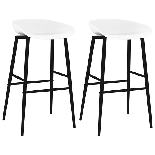 vidaXL Bar Chairs 2 pcs White