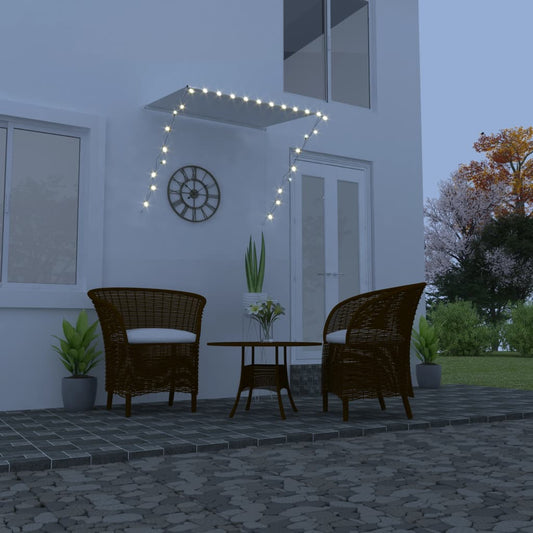 vidaXL Retractable Awning with LED 150x150 cm Cream