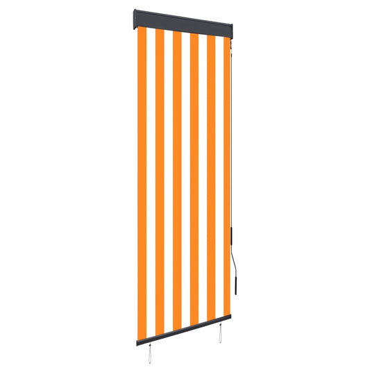 vidaXL Outdoor Roller Blind 60x250 cm White and Orange