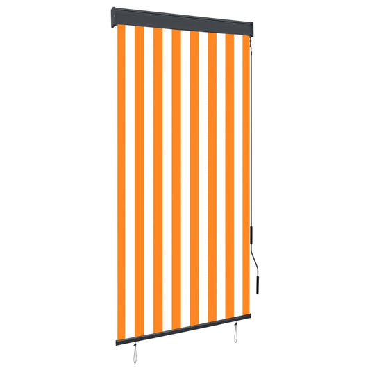 vidaXL Outdoor Roller Blind 80x250 cm White and Orange