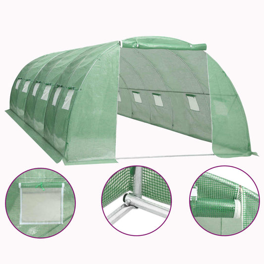 vidaXL Greenhouse 24 mŒ_ 6x4x2 m