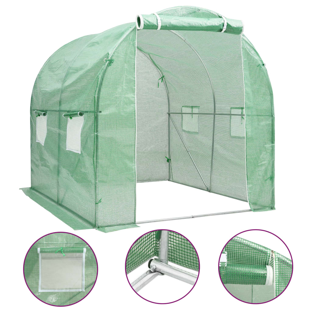 vidaXL Greenhouse 4 mŒ_ 2x2x2 m