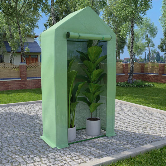 vidaXL Greenhouse with Steel Frame 0.5 mŒ_ 1x0.5x1.9 m