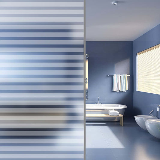 vidaXL Frosted Privacy Window Film Adhesive Stripes 0.9x100 m