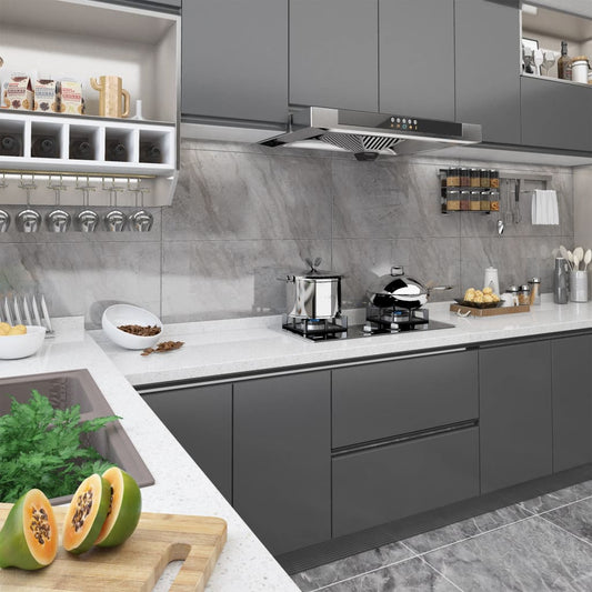 vidaXL Self-adhesive Furniture Film Grey 500x90 cm PVC