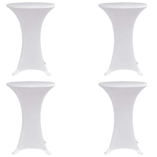 vidaXL Standing Table Cover íÖ80 cm White Stretch 4 pcs