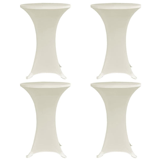 vidaXL Standing Table Cover íÖ60 cm Cream Stretch 4 pcs