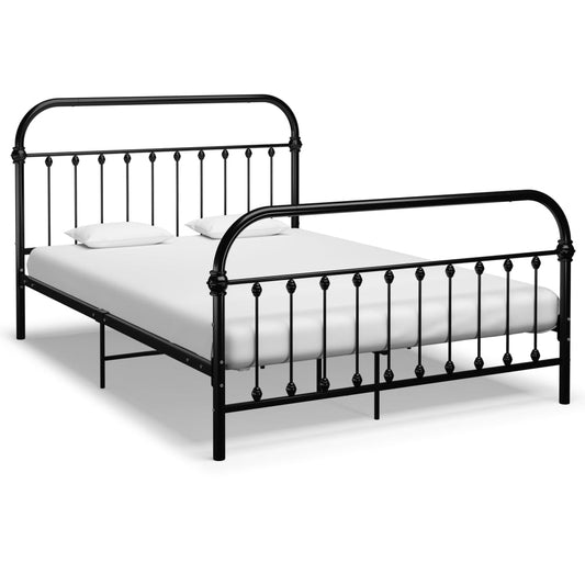 vidaXL Bed Frame Black Metal 120x200 cm