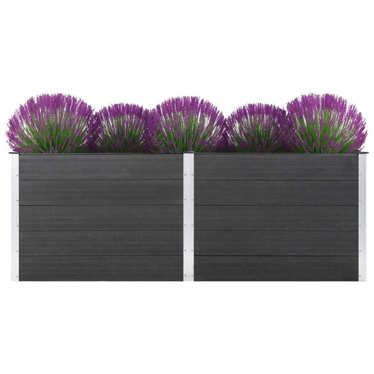 vidaXL Garden Raised Bed 250x100x91 cm WPC Grey