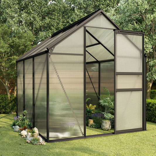 vidaXL Greenhouse Anthracite Aluminium 3.61 mŒ_