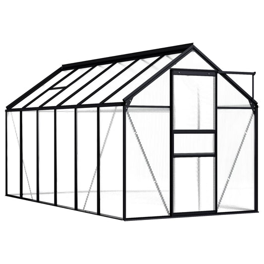 vidaXL Greenhouse Anthracite Aluminium 7.03 mŒ_