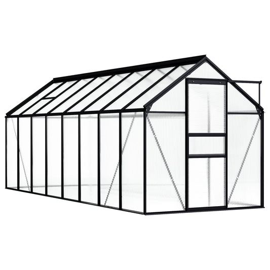 vidaXL Greenhouse Anthracite Aluminium 9.31 mŒ_