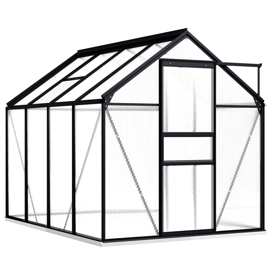 vidaXL Greenhouse with Base Frame Anthracite Aluminium 4.75 mŒ_