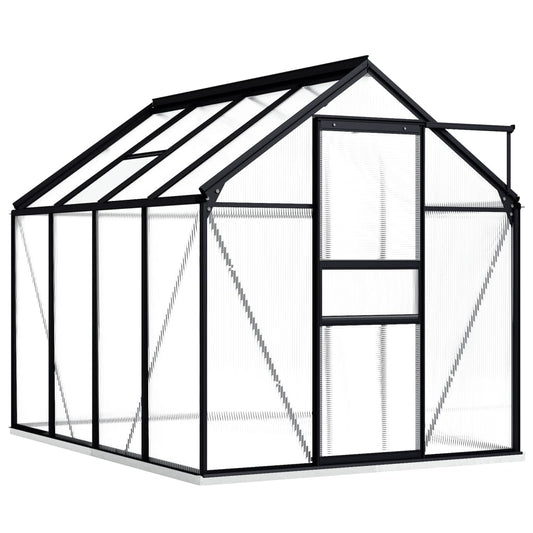 vidaXL Greenhouse with Base Frame Anthracite Aluminium 4.75 mŒ_