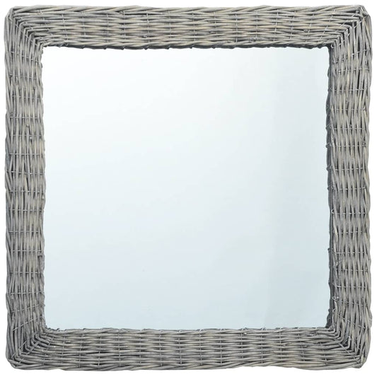 vidaXL Mirror 60x60 cm Wicker