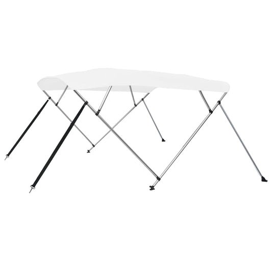 vidaXL 4 Bow Bimini Top White 243x210x137 cm