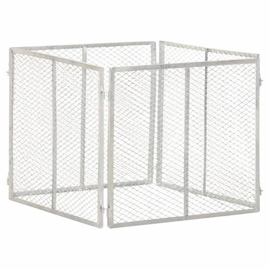 vidaXL Garden Composter 85x85x70 cm Galvanised Iron