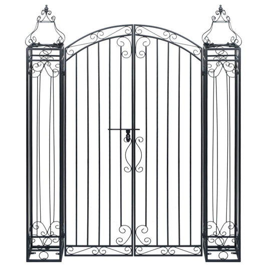vidaXL Ornamental Garden Gate Wrought Iron 122x20.5x160 cm