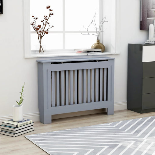 vidaXL Radiator Cover Anthracite 112x19x81 cm MDF
