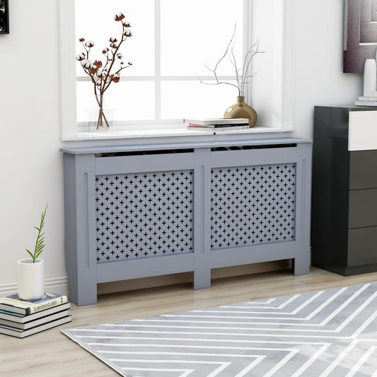 vidaXL Radiator Cover Anthracite 152x19x81 cm MDF