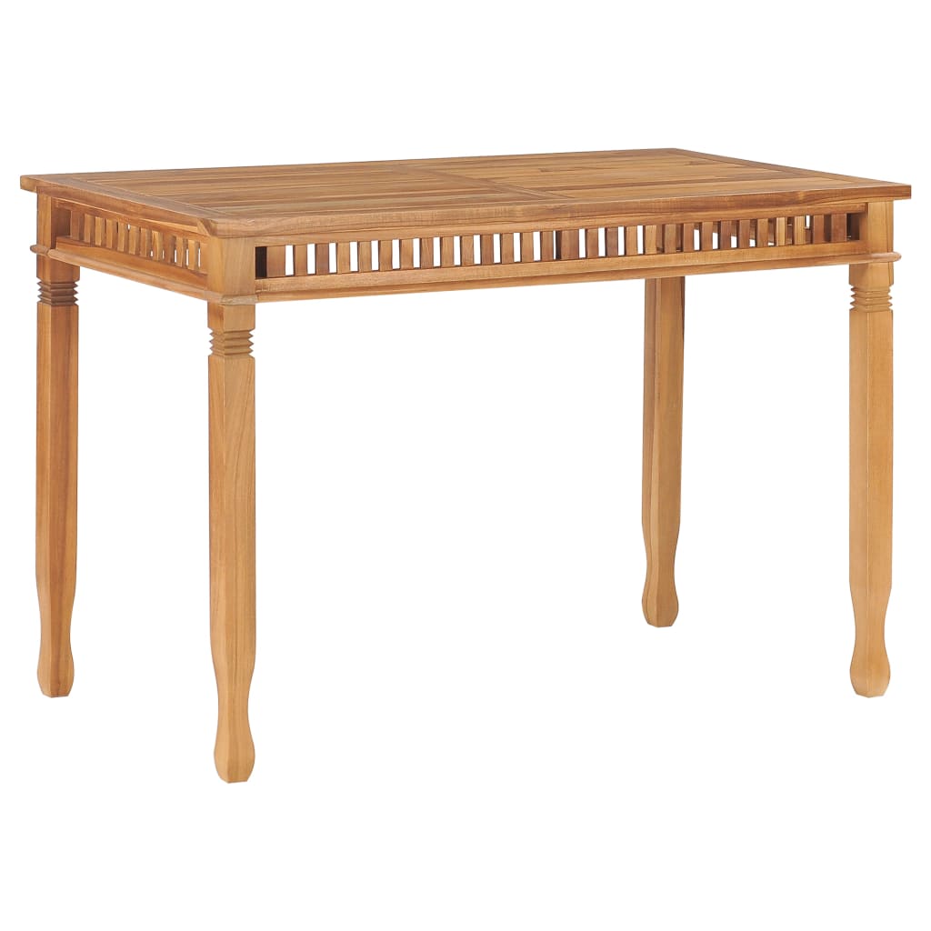 vidaXL Garden Dining Table 120x65x80 cm Solid Teak Wood