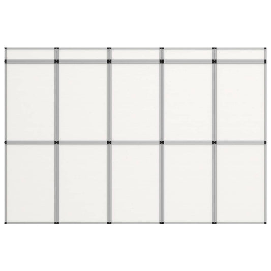 vidaXL 15-Panel Folding Exhibition Display Wall 302x200 cm White