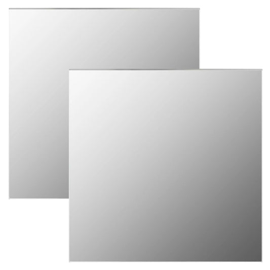 vidaXL Wall Mirrors 2 pcs 50x50 cm Square Glass