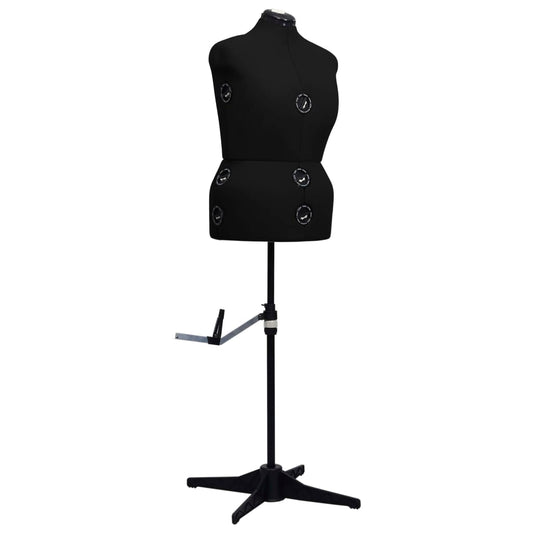 vidaXL Adjustable Dress Form Female Black L Size 44-50