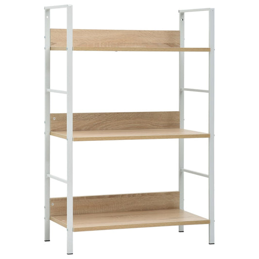 vidaXL 3-Layer Book Shelf Oak 60x27.6x90.5 cm Engineered Wood