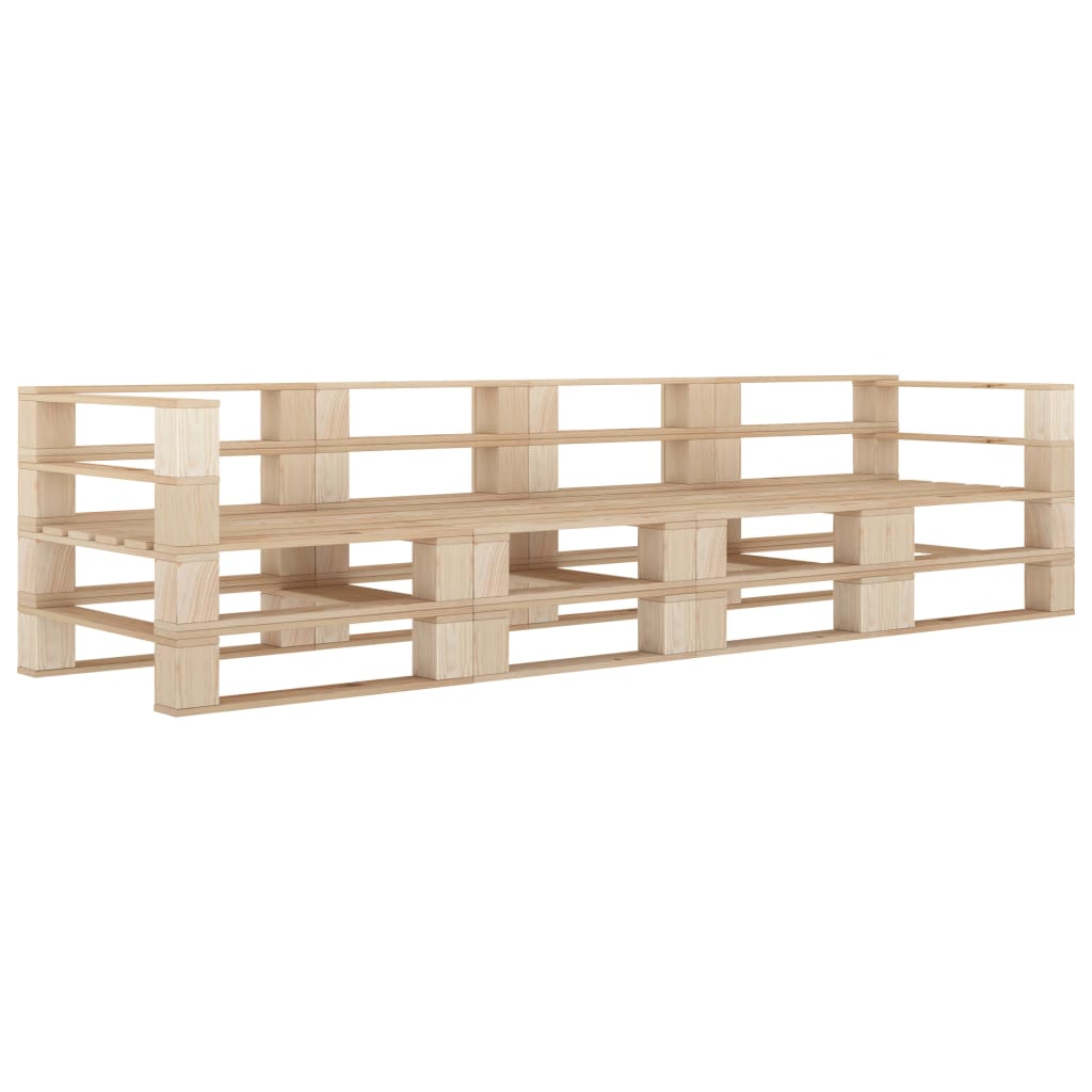 vidaXL Garden Pallet Sofa 4-Seater Wood