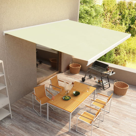 vidaXL Manual Cassette Awning 400x300 cm Cream