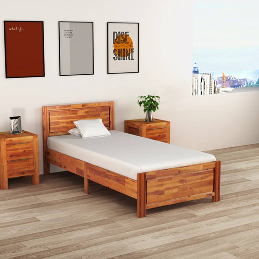 vidaXL Bed Frame Solid Acacia Wood 90x200 cm