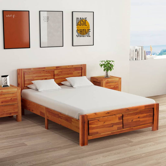 vidaXL Bed Frame Solid Acacia Wood 120x200 cm