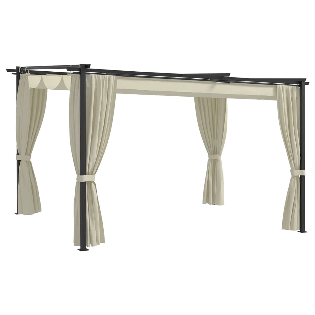 vidaXL Gazebo 4x3 m Cream