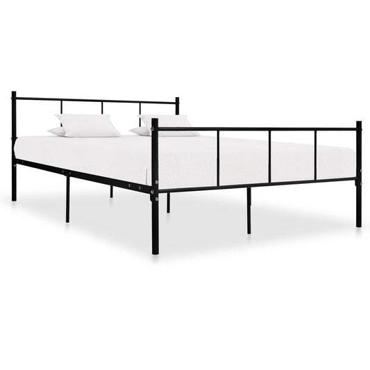 vidaXL Bed Frame Black Metal 120x200 cm