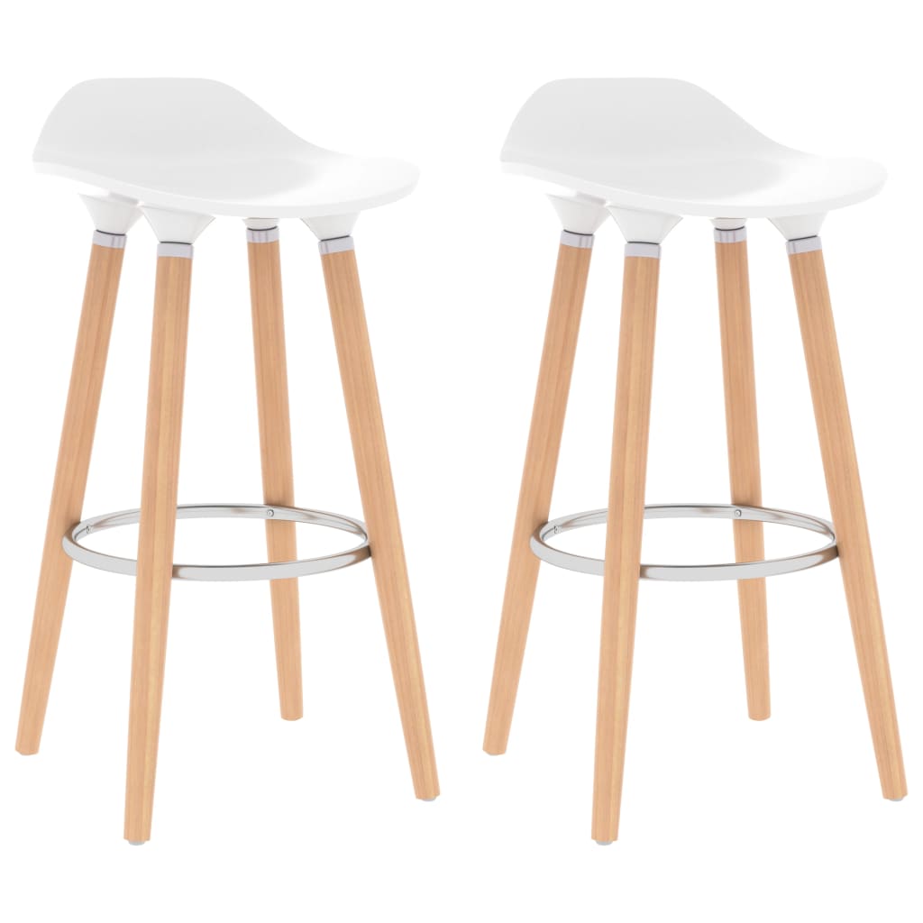 vidaXL Bar Chairs 2 pcs White
