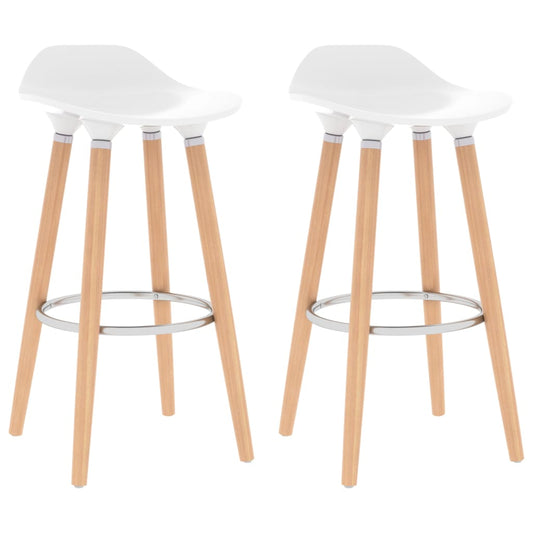 vidaXL Bar Chairs 2 pcs White
