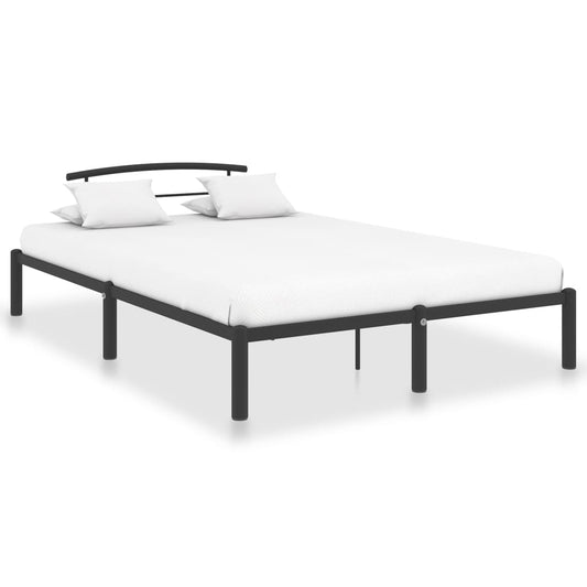 vidaXL Bed Frame Black Metal 140x200 cm