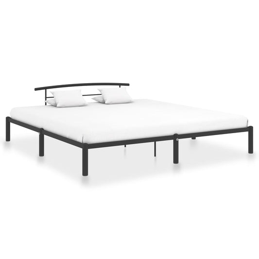 vidaXL Bed Frame Black Metal 180x200 cm 6FT Super King