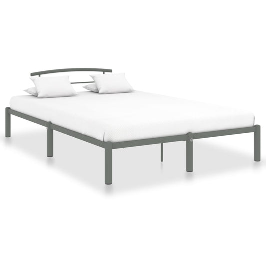 vidaXL Bed Frame Grey Metal 140x200 cm